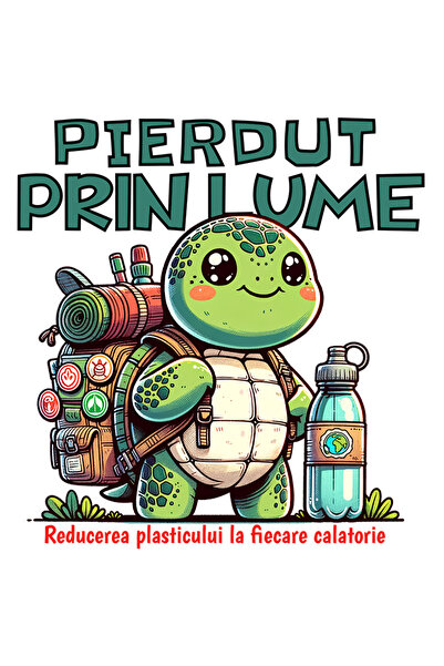 StoryGift Romania Sticker Autocolant 70CM Adeziv testoasa calator pierdut in ...