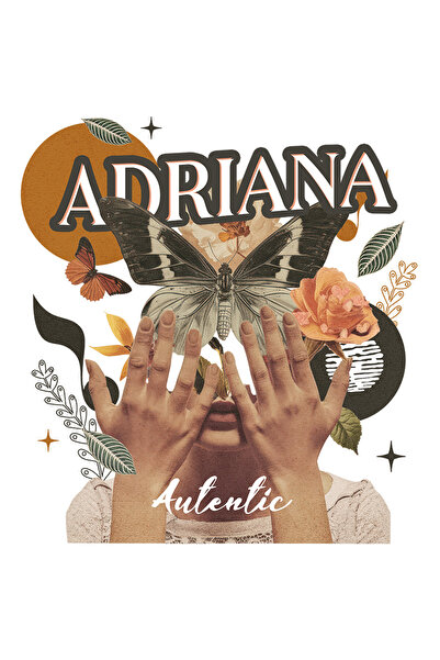 StoryGift Romania Sticker Adeziv 90CM Cu Numele Adriana, Colaj Fata, Fluture,...