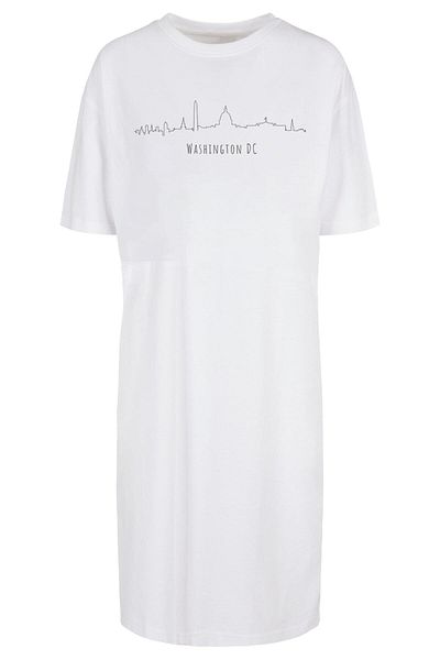 Merchcode Damen Ladies Washington Oversized Slit Tee Dress