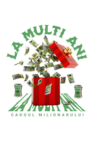 StoryGift Romania Sticker Adeziv 90CM _La Multi Ani_ - Cadoul Milionarului cu...