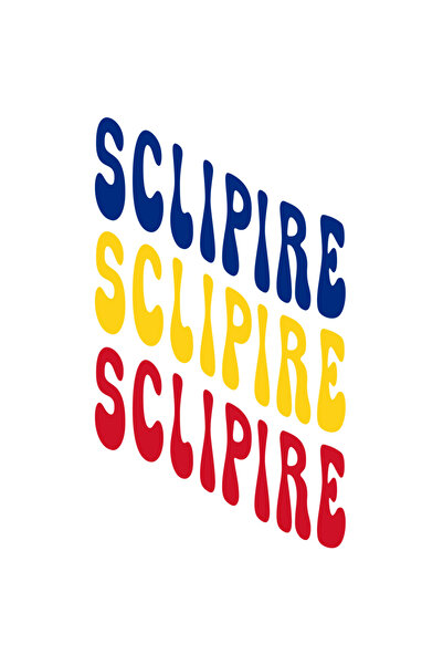 StoryGift Romania Sticker Adeziv 90CM Cuvantul Sclipire, in Culorile Steagulu...