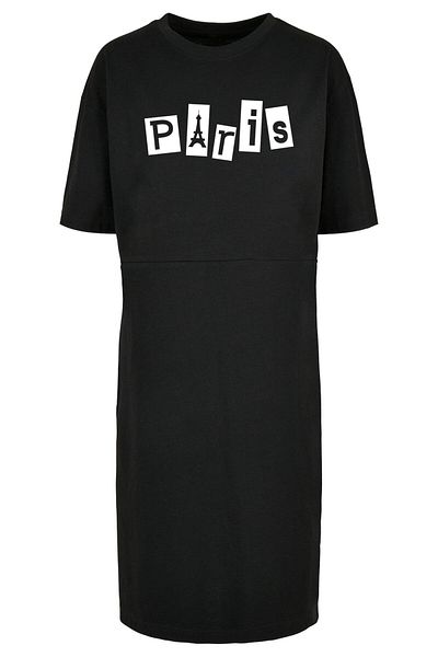 Merchcode Damen Ladies Paris X Organic Oversized Slit Tee Dress