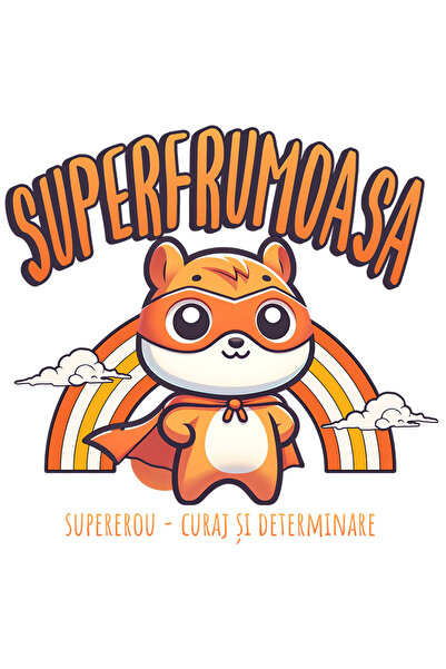 StoryGift Romania Sticker Eticheta 40CM Super Frumoasa SuperErou, Curaj si De...