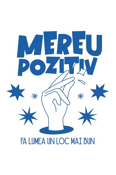 StoryGift Romania Sticker Eticheta 40CM Adeziv Mesaj In Limba Romana Motivational Text Mereu Pozitiv cu Margini