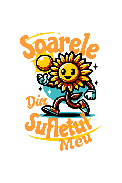 StoryGift Romania Sticker Autocolant 70CM Soarele Din Sufletul Meu cu Margini...