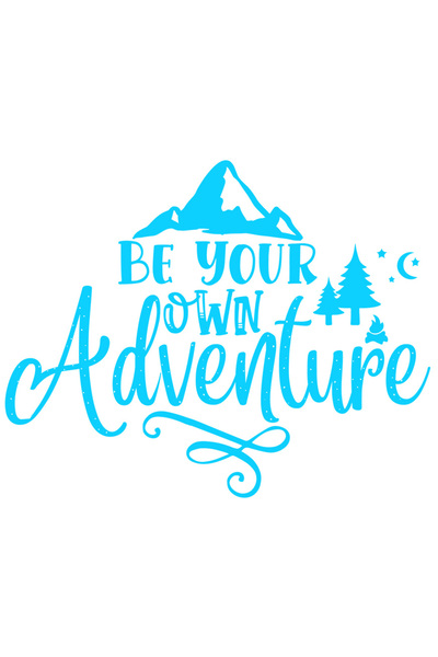 StoryGift Romania Sticker Autocolant 70CM Exterior cu munti si brazi cu mesajul "Be your own adventure" - fii pr