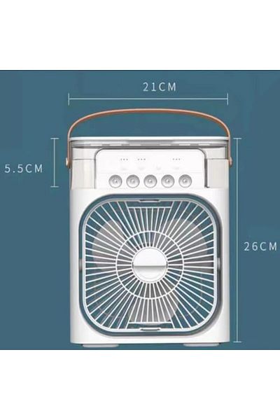 Generic SHENGYI Portable Fan Mini Air Conditioner Fan, Desktop Misting Fast Cooling Fan With Led Light, Mult