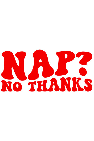 StoryGift Romania Sticker Adeziv 90CM Exterior cu textul "Nap? No, thanks" - ...