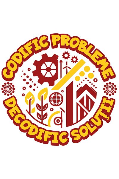 StoryGift Romania Sticker Eticheta 50CM Adeziv Programator Codific probleme, decodific solutii cu Margini Albe,