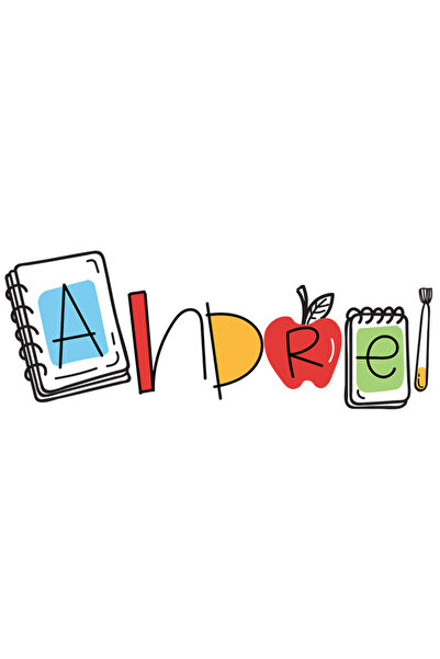 StoryGift Romania Sticker Eticheta 40CM Cu Numele Andrei, si Mesaj Amuzant, C...