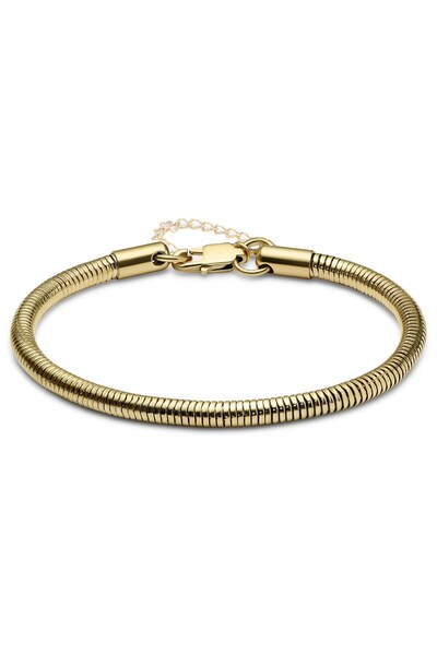 Generic Brand Unisex Bracelet in Gold Snake Chain Steel (4 mm)
