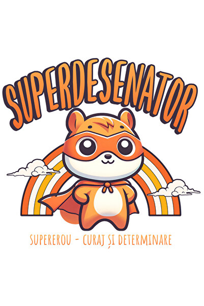 StoryGift Romania Sticker Eticheta 50CM Super Desenator SuperErou, Curaj si D...