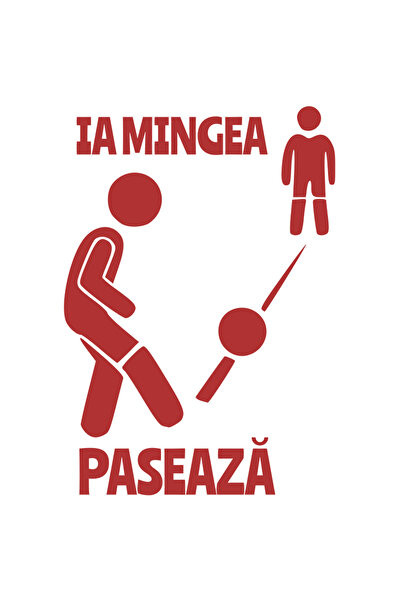 StoryGift Romania Sticker Autocolant 70CM Adeziv Sileta om pasand mingea iubi...