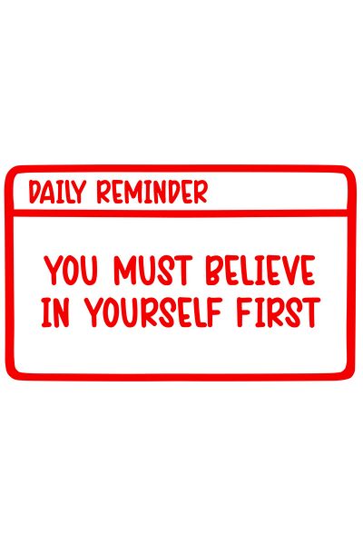 StoryGift Romania Sticker Exterior cu mesaj motivational "You must believe in yourself first" - trebuie sa c
