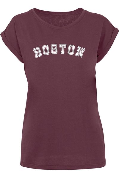 Merchcode Damen Ladies Boston X Extended Shoulder Tee