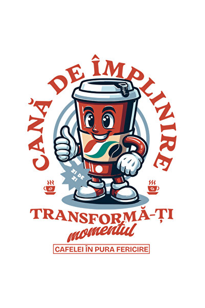 StoryGift Romania Sticker Eticheta 50CM Adeziv Cana de implinire transforma-ti momentul in placere cu Margini Al