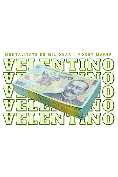 StoryGift Romania Sticker Autocolant 70CM __Valentino_ - 100 Lei Romanesti cu...