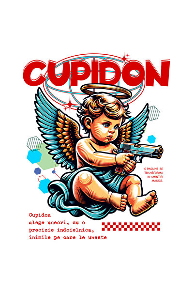 StoryGift Romania Sticker Eticheta 50CM Inger cu Pistol Il asteapta pe Cupido...