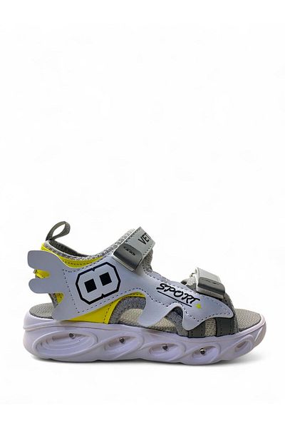 Tuğba Ortopedi 120 Boy's Preschool Gray/Yellow Lightweight Sandals