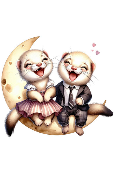 StoryGift Romania Sticker Eticheta 40CM cu 2 rozatoare care rad, ilustratie, ...