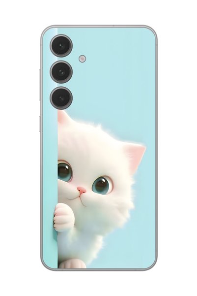 Dali Design حافظة شفافة متوافقة مع هاتف Samsung Galaxy S24+ 2 بتصميم قطة من ا...