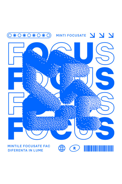 StoryGift Romania Sticker Adeziv 90CM Mintile Focusate Fac Diferenta - Focus cu Margini Albe, PVC Vinyl 90 cm