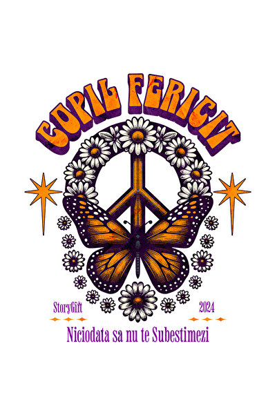 StoryGift Romania Sticker Autocolant 70CM Copil Fericit - Niciodata sa nu te ...