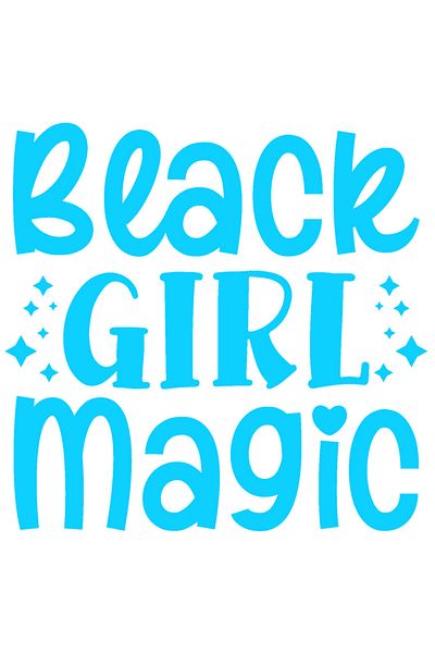 StoryGift Romania Sticker Eticheta 50CM Exterior pentru o fata de culoare cu textul "Black girl magic" - magia f