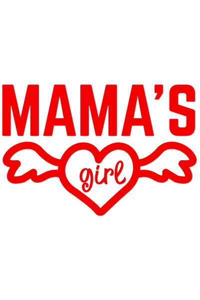 StoryGift Romania Sticker Exterior cu inimioara si textul "Mama's girl" - fat...