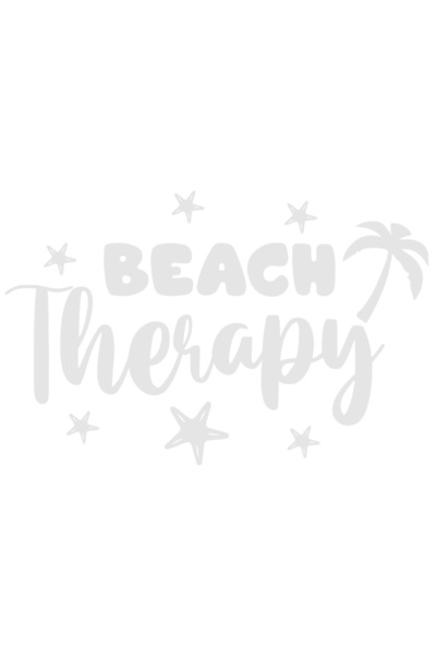 StoryGift Romania Sticker Exterior cu stelute si palmier cu mesajul "Beach therapy" - terapie pe plaja , Vin