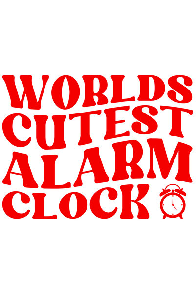 StoryGift Romania Sticker Exterior cu un ceas si textul "Cea mai draguta alarma de ceas din lume" - plans de