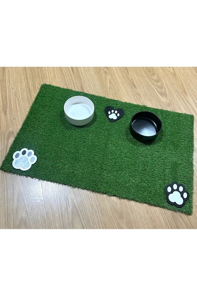 Marrone وعاء طعام الحيوانات الأليفة من كيسي، حصيرة الحيوانات الأليفة