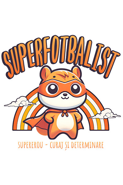 StoryGift Romania Sticker Adeziv 90CM Super Fotbalist SuperErou, Curaj si Det...