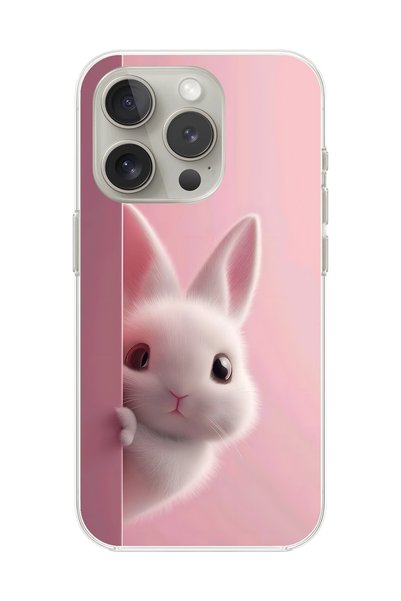 Dali Design حافظة شفافة متوافقة مع هاتف iPhone 11 Pro 5 بتصميم أرنب من القطيفة