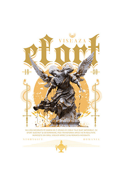 StoryGift Romania Sticker Eticheta 50CM Efort, Viseaza - Inger cu 2 Capete cu...