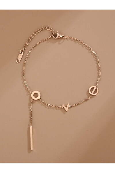 YümanınYumağı Women's Gold Love Written Necklace