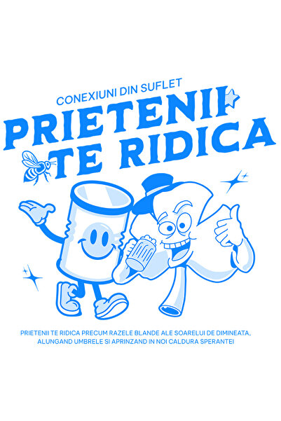 StoryGift Romania Sticker Autocolant 70CM Adeziv Prietenii te ridica familie ...