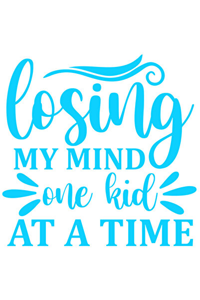 StoryGift Romania Sticker Exterior cu mesajul comic pentru mame "Losing my mind, one kid at a time" - imi pi