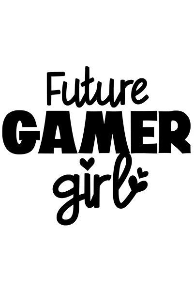 StoryGift Romania Sticker Autocolant 30CM Exterior cu inimioare pentru o viitoare fata jucatoare/gamerita , Viny