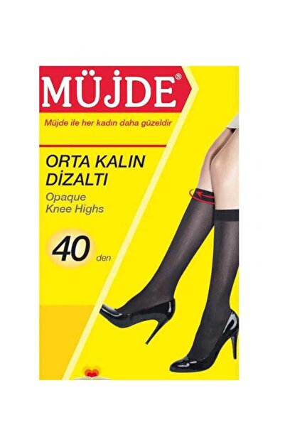 Müjde Pack of 4 Fit 40 Denim Medium Thick Knee Socks 500 Black