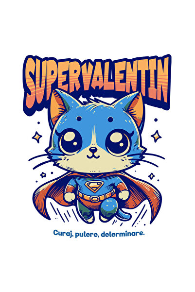 StoryGift Romania Sticker Autocolant 70CM Super Valentin, SuperErou, Pisica Z...