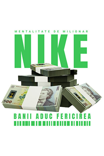 StoryGift Romania Sticker Autocolant 70CM _Nike_ - Banii Aduc Fericirea cu Ma...