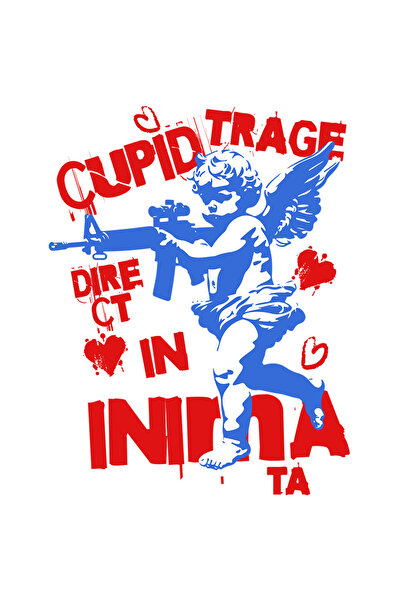 StoryGift Romania Sticker Adeziv 90CM Cupidon Trage Direct in Inima Ta cu Mar...