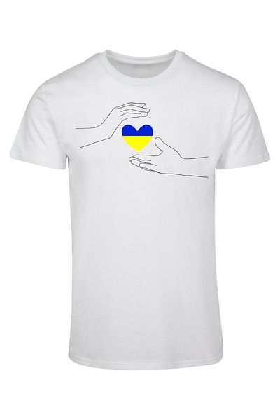 Merchcode Herren Peace - 2 Hand Heart White Basic T-shirt