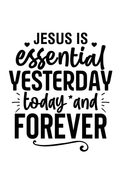 StoryGift Romania Sticker Eticheta 40CM Exterior cu mesajul "Iisus este esent...