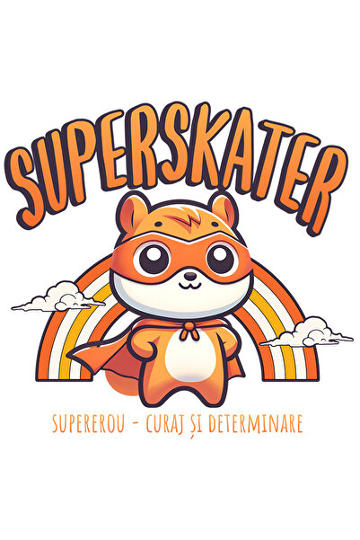 StoryGift Romania Sticker Autocolant 70CM Super Skater SuperErou, Curaj si De...