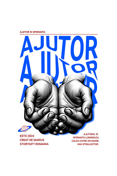 StoryGift Romania Sticker Adeziv 90CM Ajutor si Speranta - Cere si ti se va d...