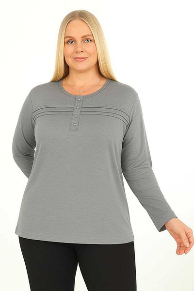 ÖZNUR GÖZÜBEK Women's Clothing Long-Sleeve Viscose Cotton Mother's Cotton Wool Mother Day Gift