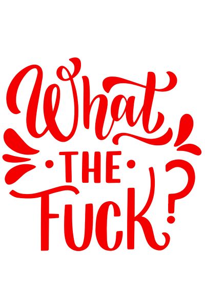 StoryGift Romania Exterior Sticker with the text "What the fuc*?" - what's wrong, Red Vinyl, 90 cm