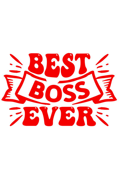 StoryGift Romania Sticker Adeziv 90CM Exterior pentru cel mai bun sef/patron ...